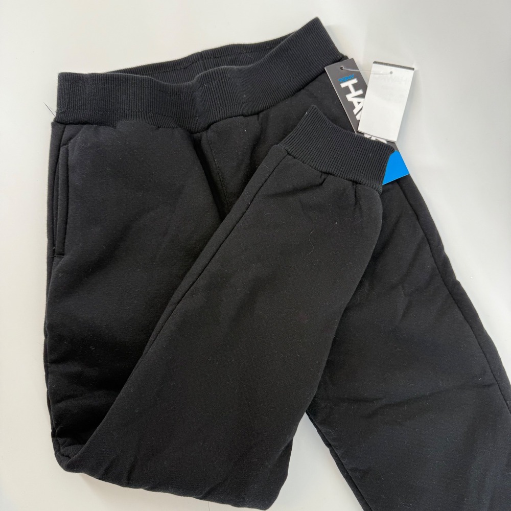 Hawk Kids Black Sherpa Lined‎ Jogger Pants Size L 7